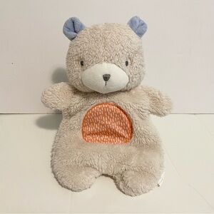 Ingenuity Bean Bag Lovey Plush Weighted Bear Plush Security Baby Toy 11” White